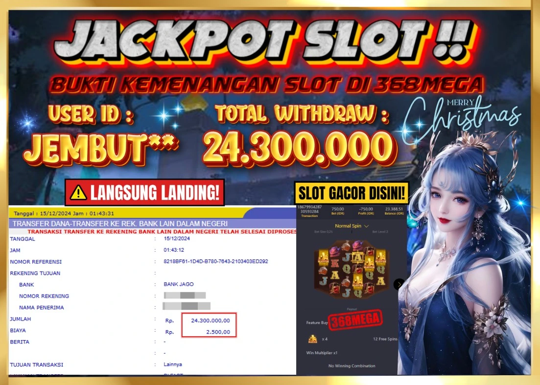 368MEGA JACKPOT Rp 24.300.000 - LUNAS!!!