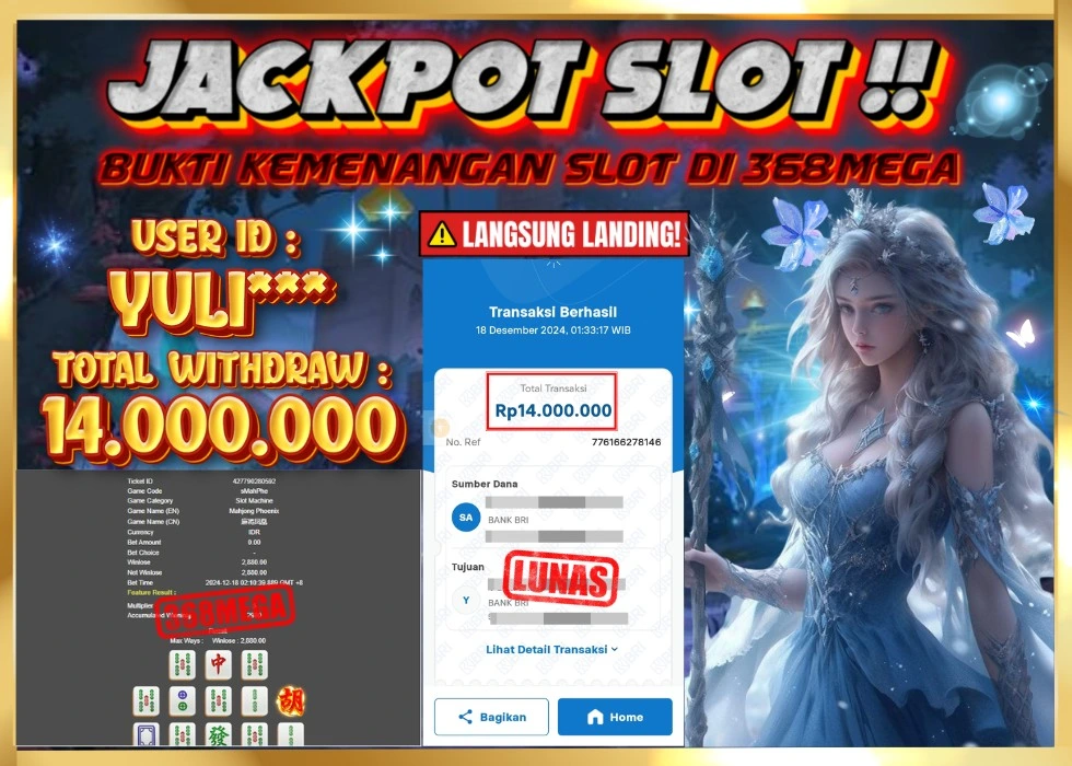 368MEGA JACKPOT Rp 14.000.000 - LUNAS!!!