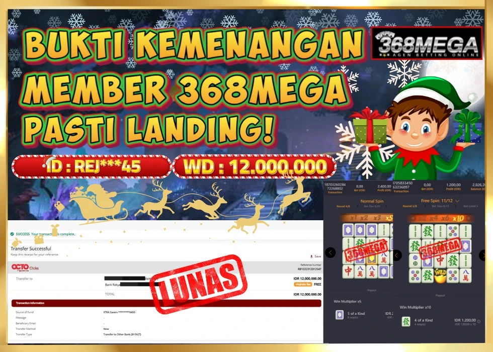 368MEGA JACKPOT Rp 12.000.000 - LUNAS!!!