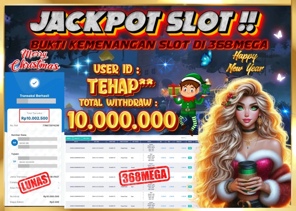 368MEGA JACKPOT Rp 10.000.000 - LUNAS!!!