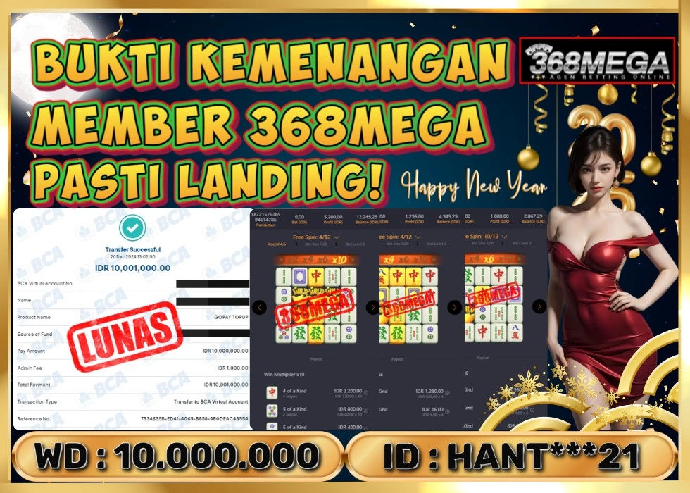 368MEGA JACKPOT Rp 10.000.000 - LUNAS!!!