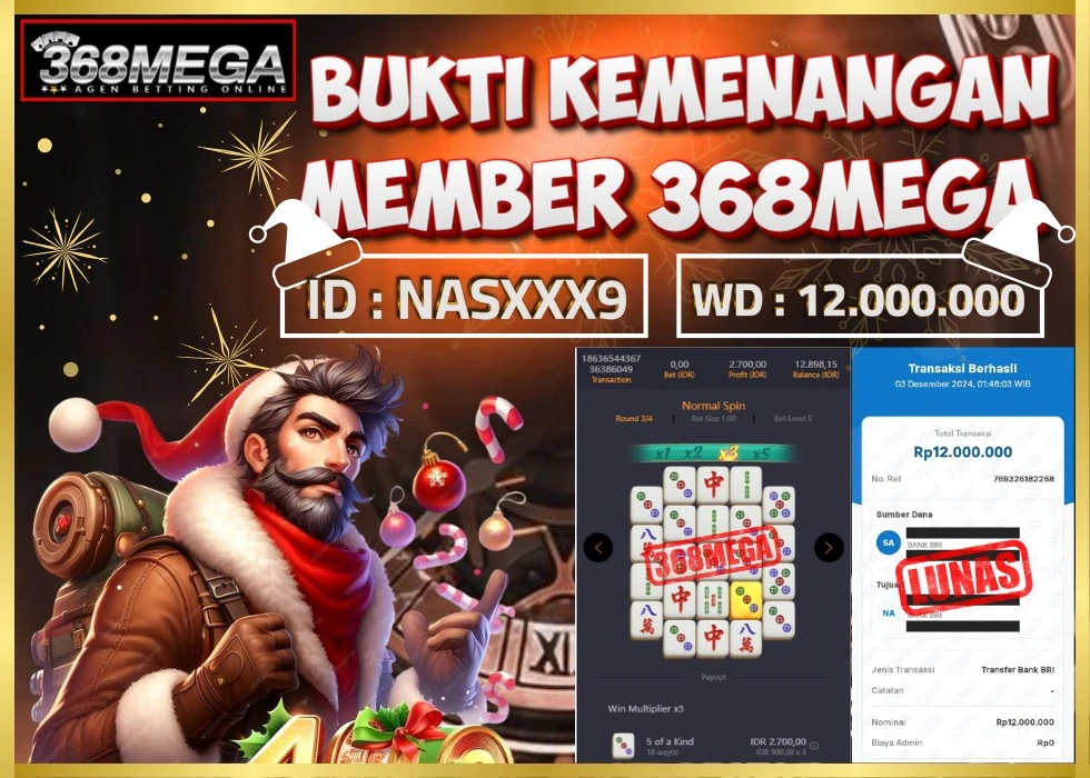 368MEGA JACKPOT Rp 12.000.000 - LUNAS!!!