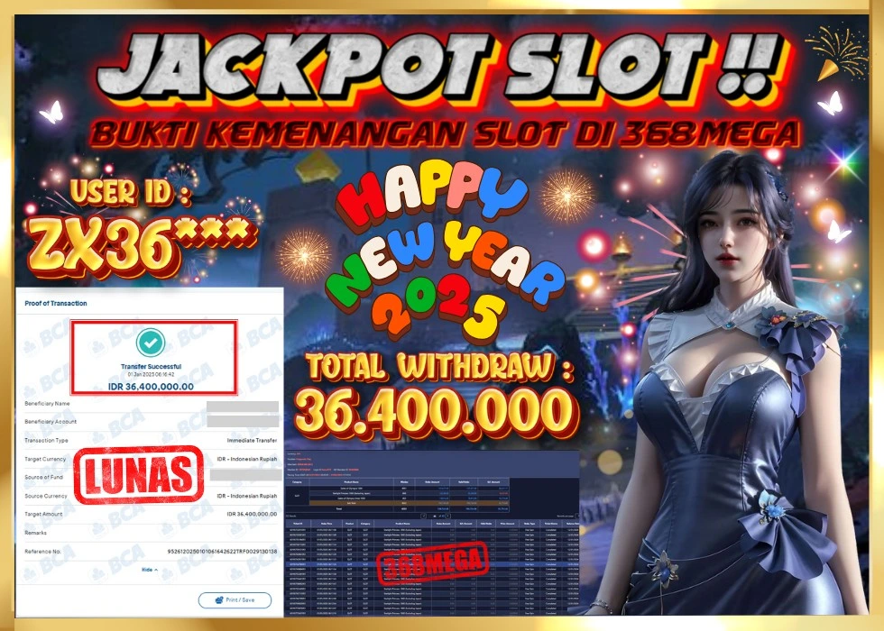 368MEGA JACKPOT Rp 36.400.000 - LUNAS!!!