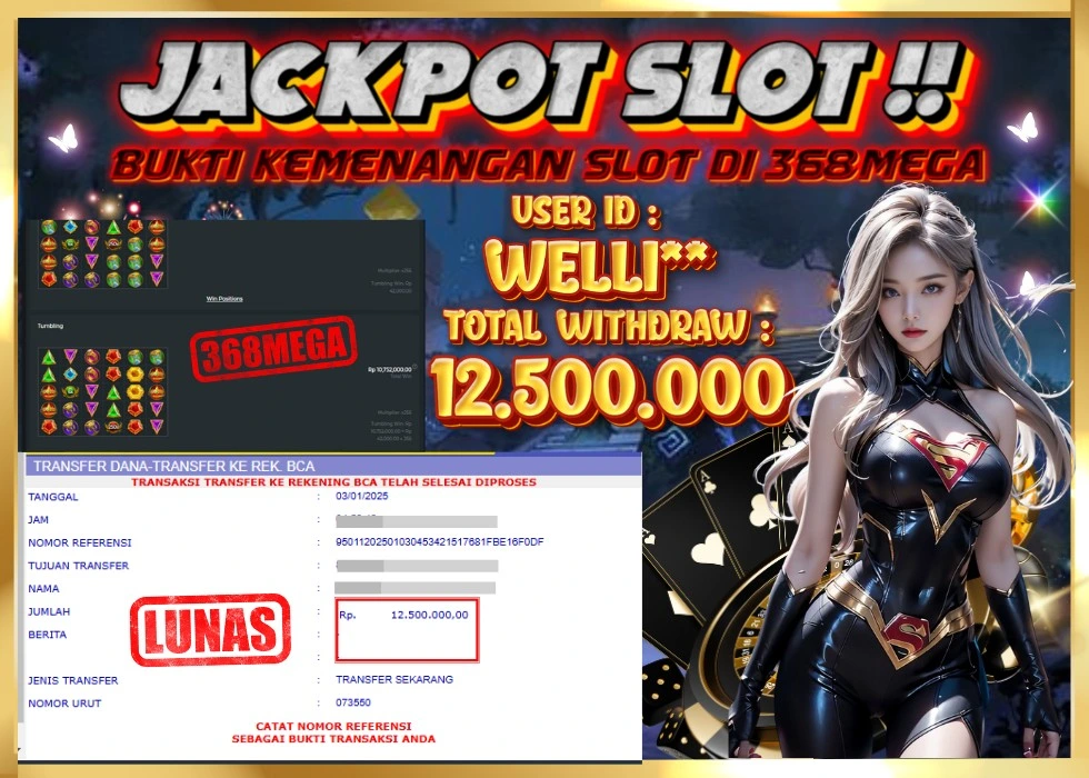 368MEGA JACKPOT Rp 12.500.000 - LUNAS!!!