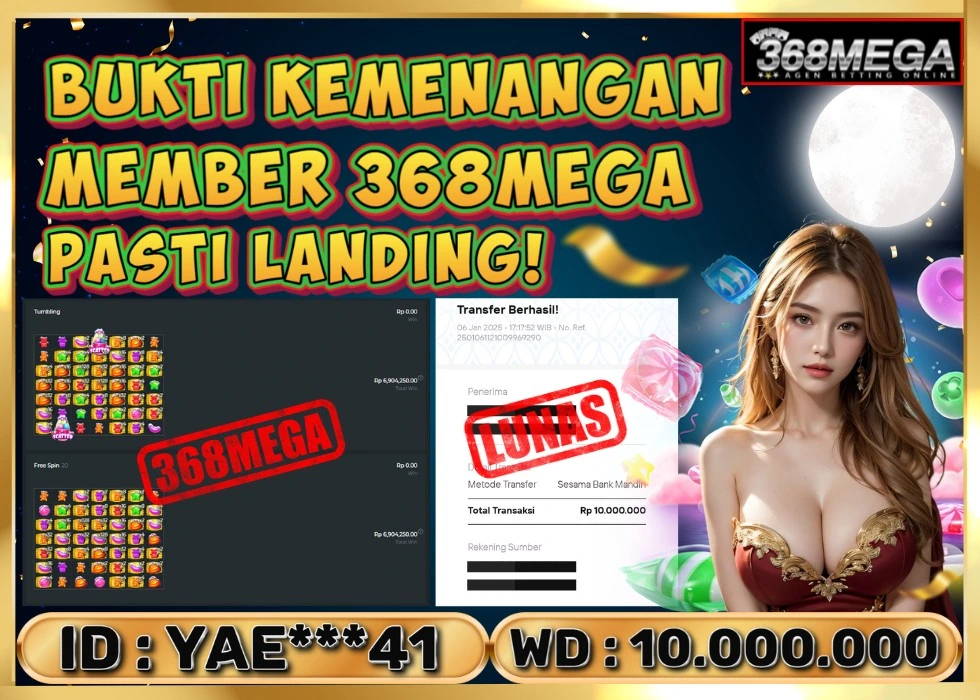 368MEGA JACKPOT Rp 10.000.000 - LUNAS!!!