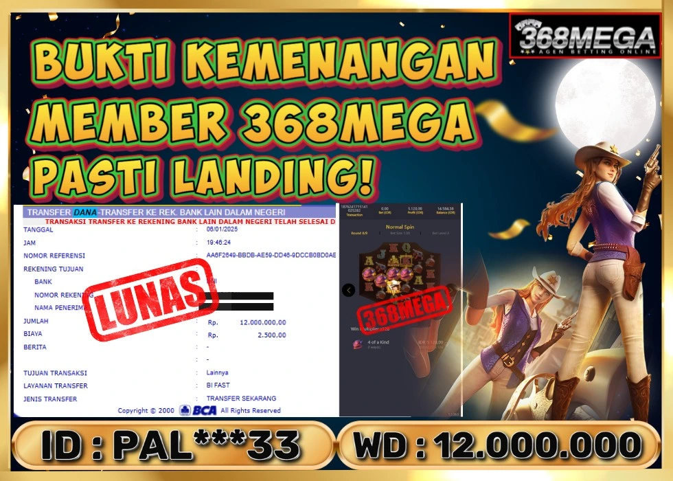 368MEGA JACKPOT Rp 12.000.000 - LUNAS!!!