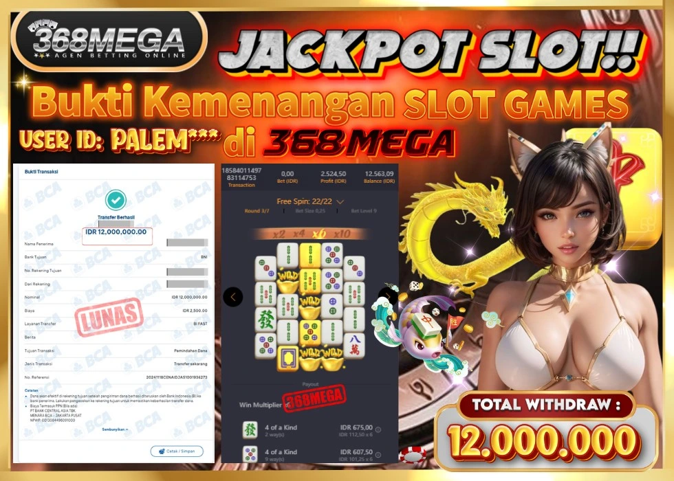 368MEGA JACKPOT Rp 12.000.000 - LUNAS!!!