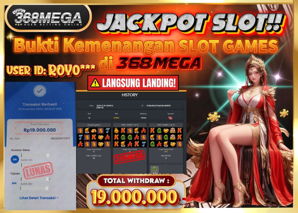 368MEGA JACKPOT Rp 19.000.000 - LUNAS!!!