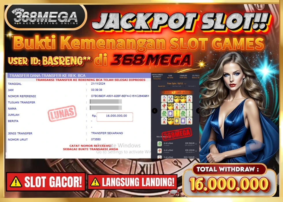 368MEGA JACKPOT Rp 16.000.000 - LUNAS!!!